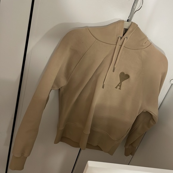 AMI Paris Ami De Coeur Hoodie - Beige - XXS - Picture 4 of 9